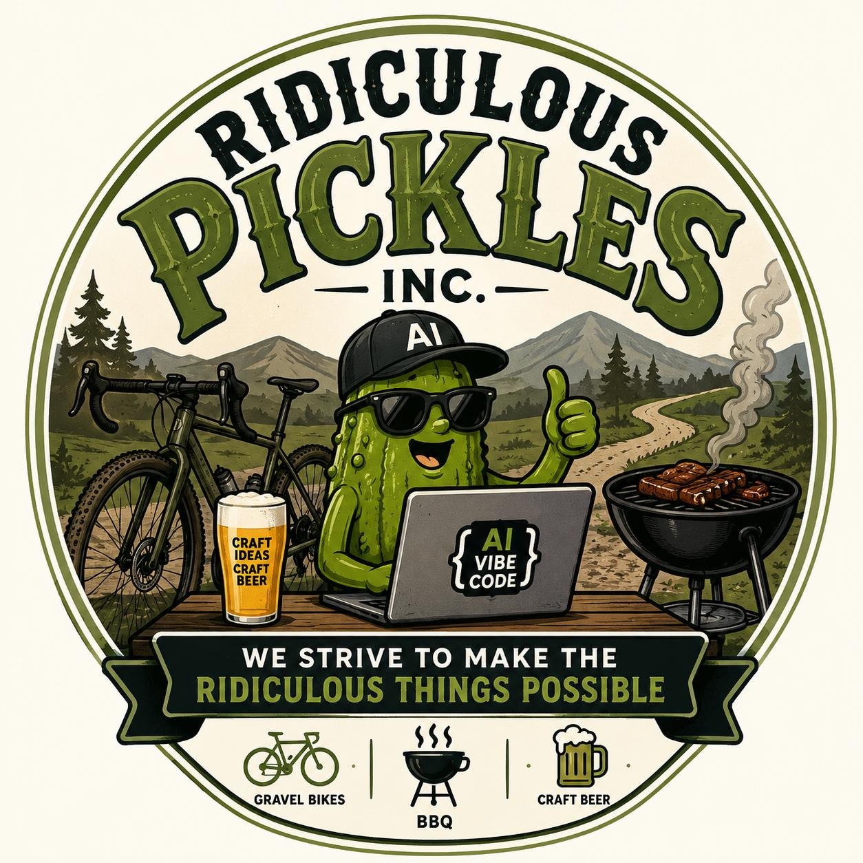 Ridiculous Pickles Inc. — we strive to make the ridiculous things possible.